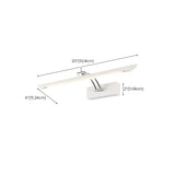 Adjustable White Rectangle Metal LED Vanity Light #size