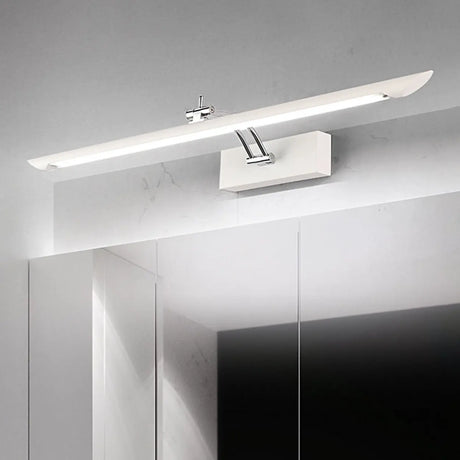 Adjustable White Rectangle Metal LED Vanity Light Image - 2