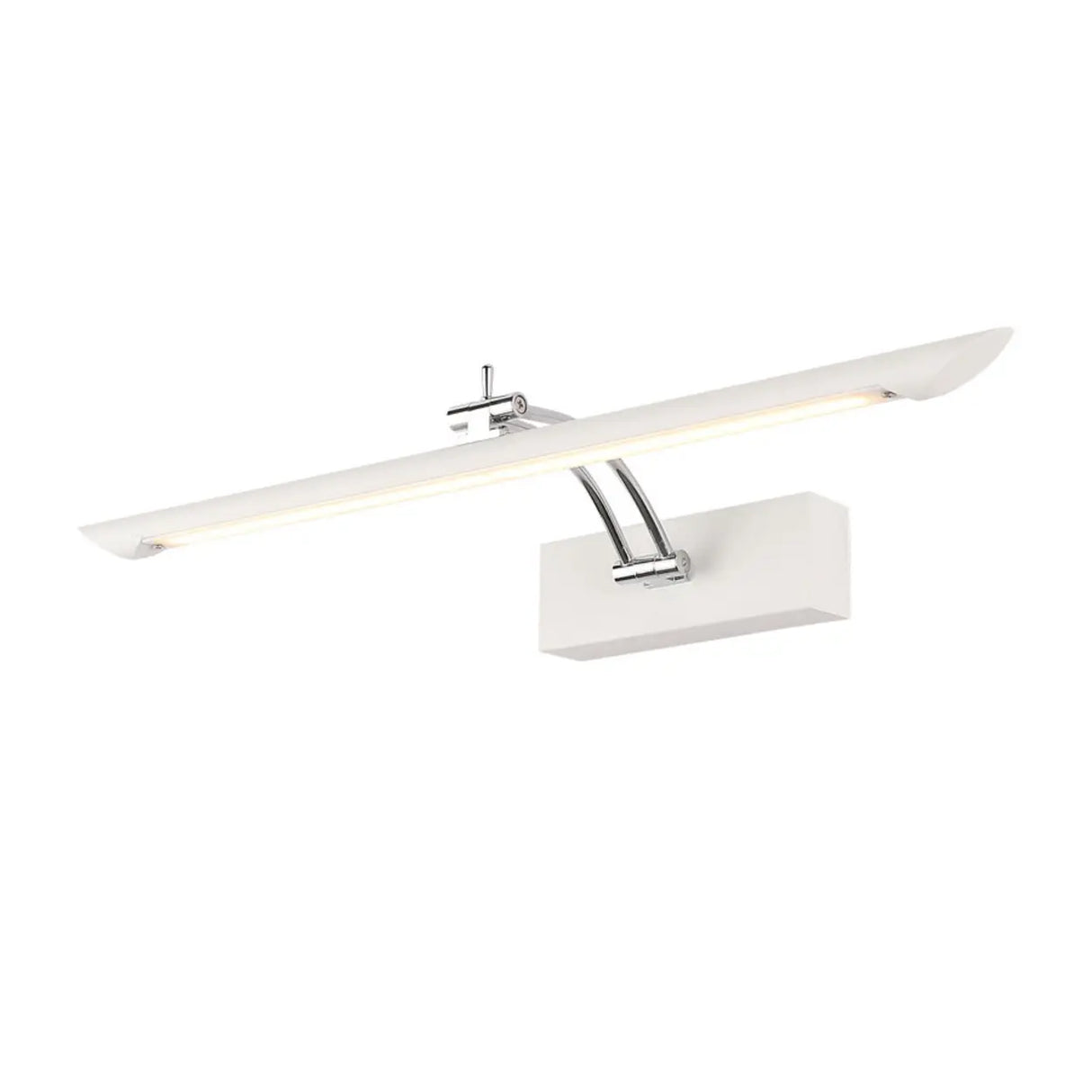 Adjustable White Rectangle Metal LED Vanity Light Image - 5