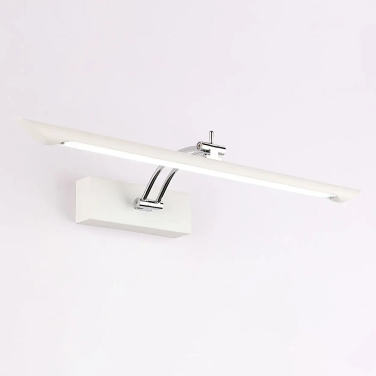 Adjustable White Rectangle Metal LED Vanity Light Image - 6