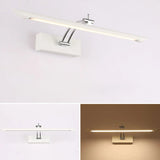 Adjustable White Rectangle Metal LED Vanity Light Image - 7