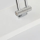 Adjustable White Rectangle Metal LED Vanity Light Image - 9