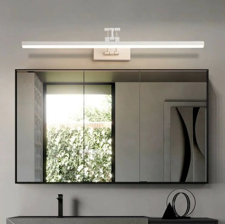 Adjustable White Rectangular LED Bathroom Vanity Light Image - 1