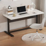 Adjustable White Rectangular T-Shape Writing Desk Image - 3