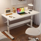 Adjustable White Rectangular T-Shape Writing Desk Image - 8