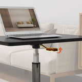 Adjustable White Square Casters Small Standing Desk Image - 10