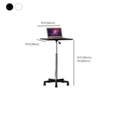 Adjustable White Square Casters Small Standing Desk #size