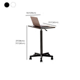 Adjustable White Square Casters Small Standing Desk Image - 14