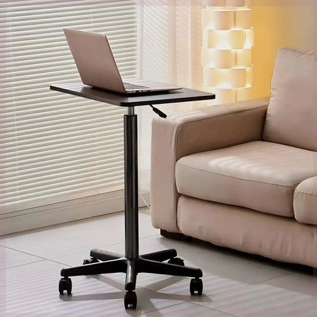 Adjustable White Square Casters Small Standing Desk Image - 2