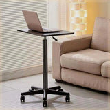 Adjustable White Square Casters Small Standing Desk Image - 6