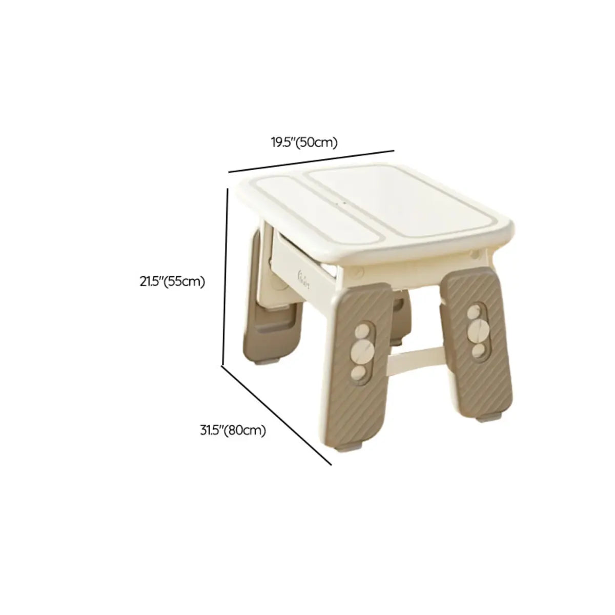 Adjustable White Toddler Desk Cahir Set with Storage 