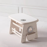 Adjustable White Toddler Table Chair Set with Storage Image - 3