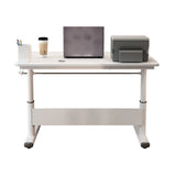 Adjustable White Wood Glass T-Shape Standing Desk Image - 10