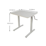 Adjustable White Wood Rectangle Small Standing Desk Image - 10