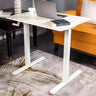 Adjustable White Wood Rectangle Small Standing Desk Image - 2