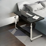 Adjustable Wood Black T-Base Rectangle Standing Desk Image - 22