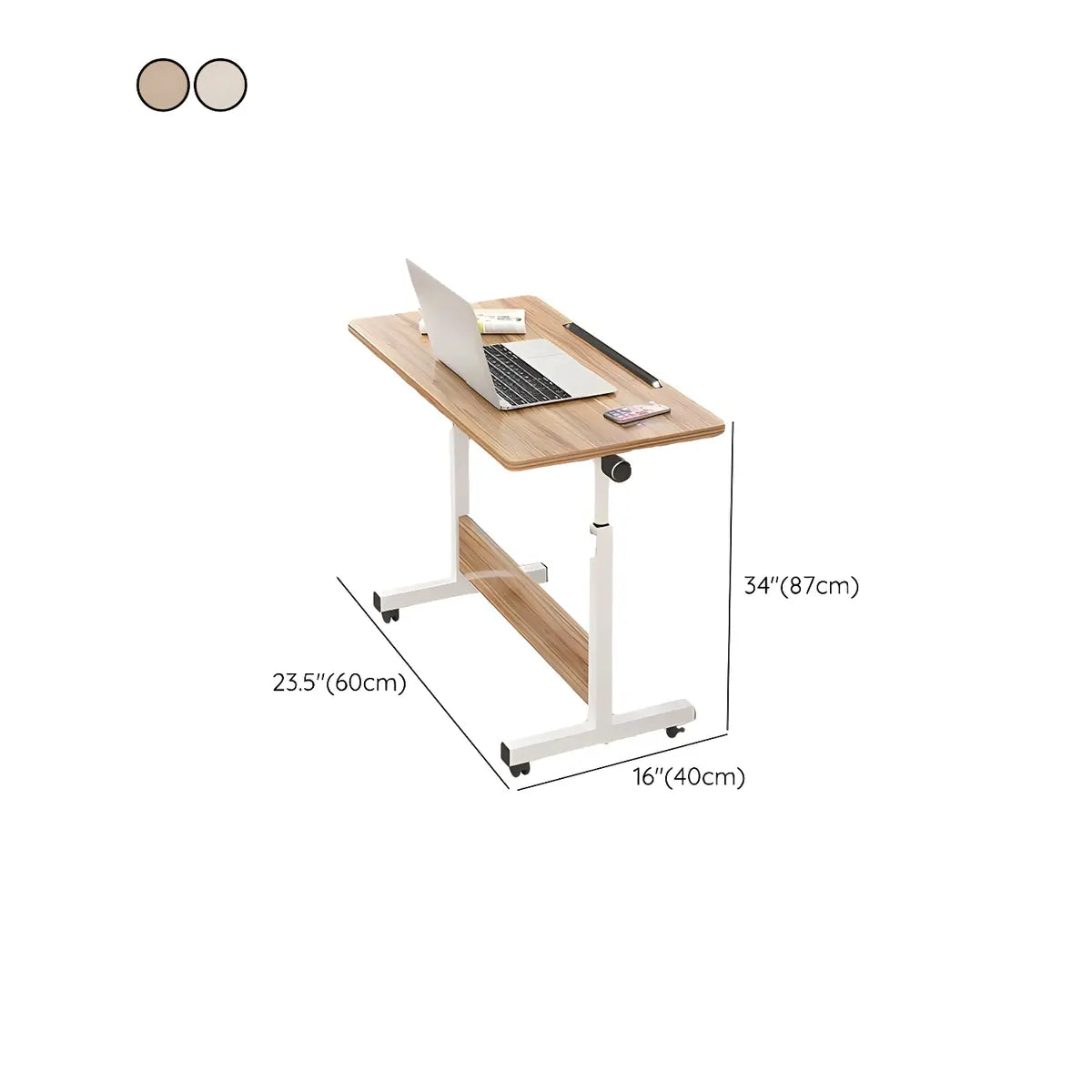 Adjustable Wood Black T-Base Rectangle Standing Desk 