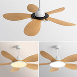 Adjustable Wood Ceiling Fan with Integrated LED Light Image - 16