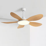 Adjustable Wood Ceiling Fan with Integrated LED Light Image - 19