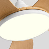 Adjustable Wood Ceiling Fan with Integrated LED Light Image - 20