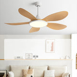 Adjustable Wood Ceiling Fan with Integrated LED Light Image - 27