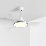 Adjustable Wood Ceiling Fan with Integrated LED Light Image - 3