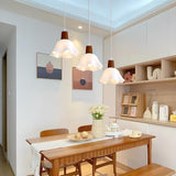 Adjustable Wood Flower Kitchen Island Pendant Lights Image - 3