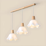 Adjustable Wood Flower Kitchen Island Pendant Lights Image - 6