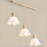 Adjustable Wood Flower Kitchen Island Pendant Lights Image - 7