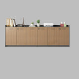 Adjustable Wood Natural Lockable Office Storage Cabinet Image - 18