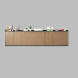 Adjustable Wood Natural Lockable Office Storage Cabinet Image - 20