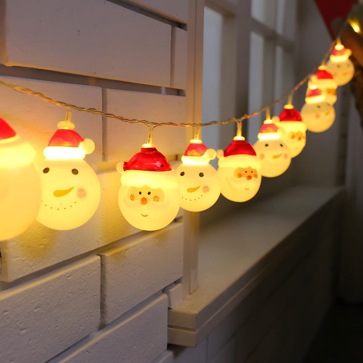 Adorable Christmas Decor Snowman LED String Lights Image - 4