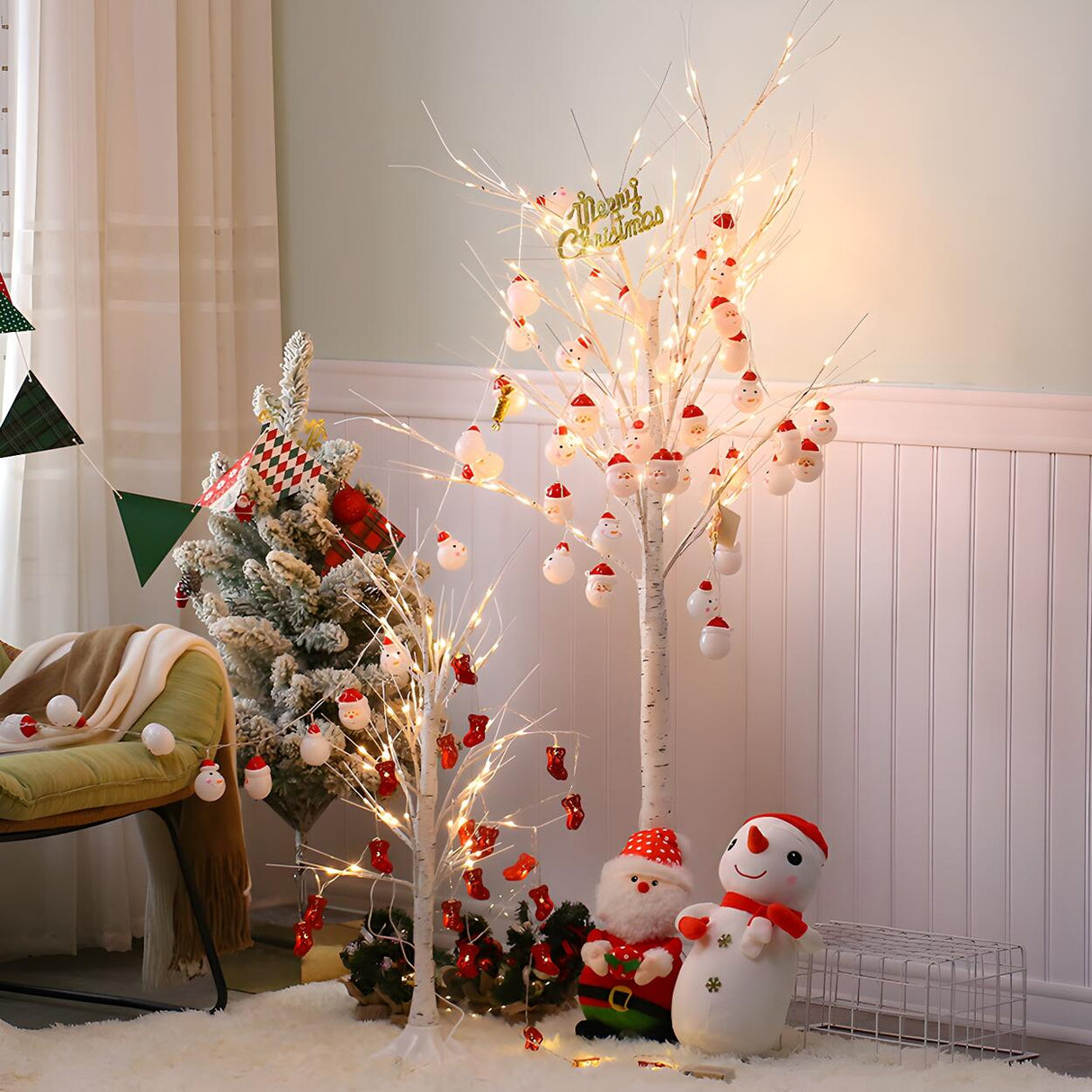 Adorable Christmas Decor Snowman LED String Lights Image - 6