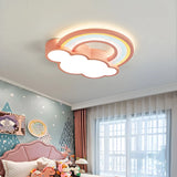 Adorable Cloud Rainbow LED Flush Mount Ceiling Light Image - 4