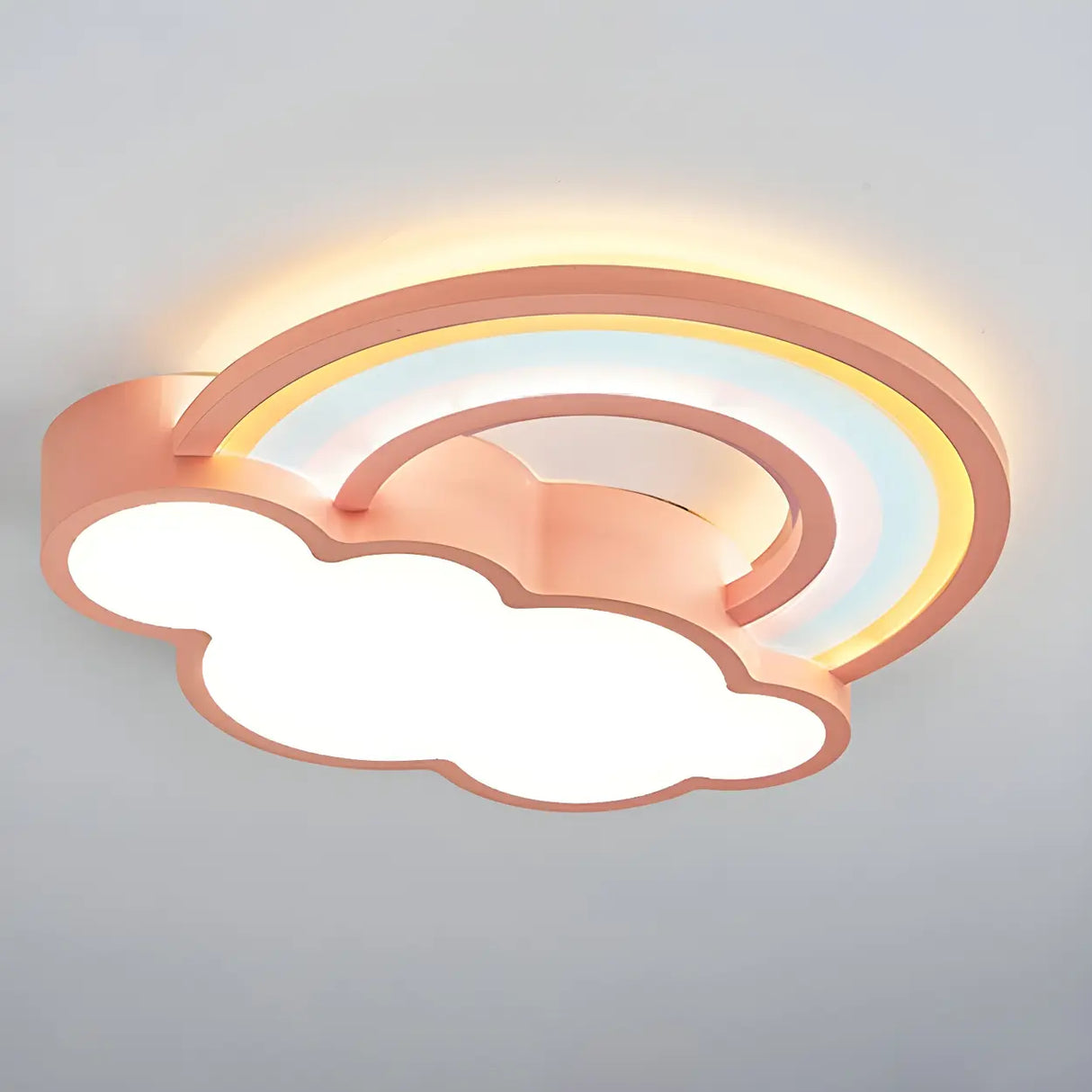 Adorable Cloud Rainbow LED Flush Mount Ceiling Light Image - 6