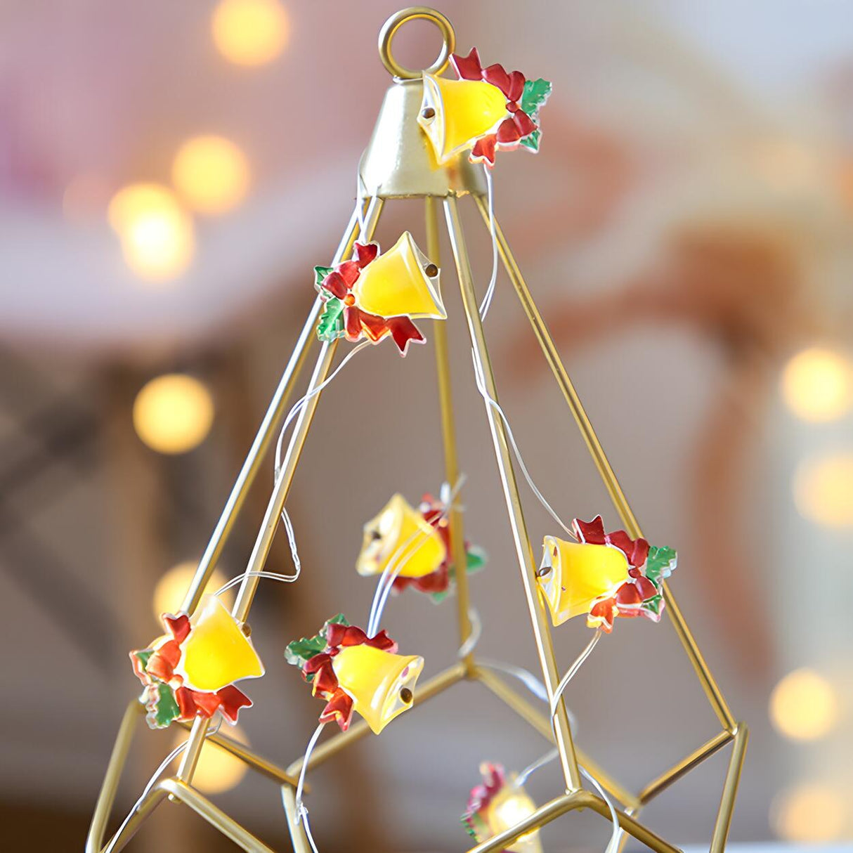 Adorable Mini Santa LED Christmas String Lights Image - 10