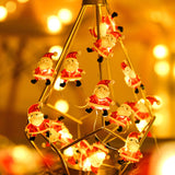 Adorable Mini Santa LED Christmas String Lights Image - 13