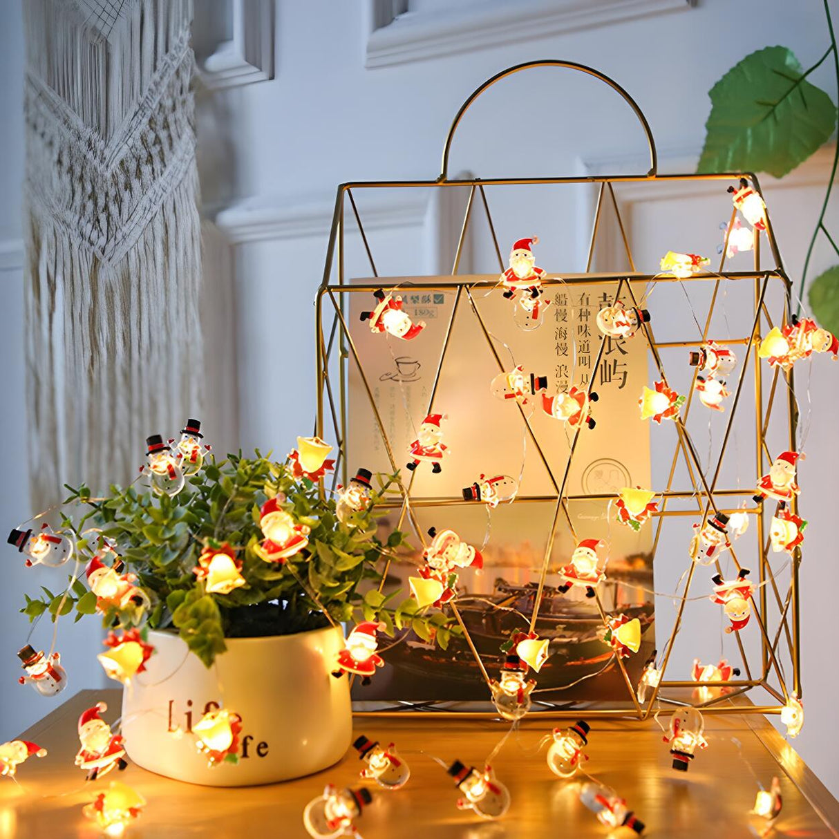 Adorable Mini Santa LED Christmas String Lights Image - 19