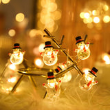 Adorable Mini Santa LED Christmas String Lights Image - 5