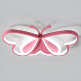 Adorable Pink Butterfly Dimmable Semi-Flush Mount Light Image - 3