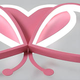 Adorable Pink Butterfly Dimmable Semi-Flush Mount Light Image - 5