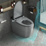 Advanced Super Vortex Siphon Flush Elongated Gray Toilet Image - 1