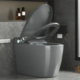 Advanced Super Vortex Siphon Flush Elongated Gray Toilet Image - 4