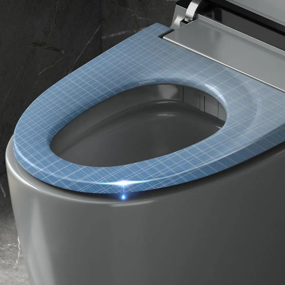 Advanced Super Vortex Siphon Flush Elongated Gray Toilet Image - 6