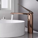 Aerator Included Copper Silver Bathroom Sink Faucet Image - 14