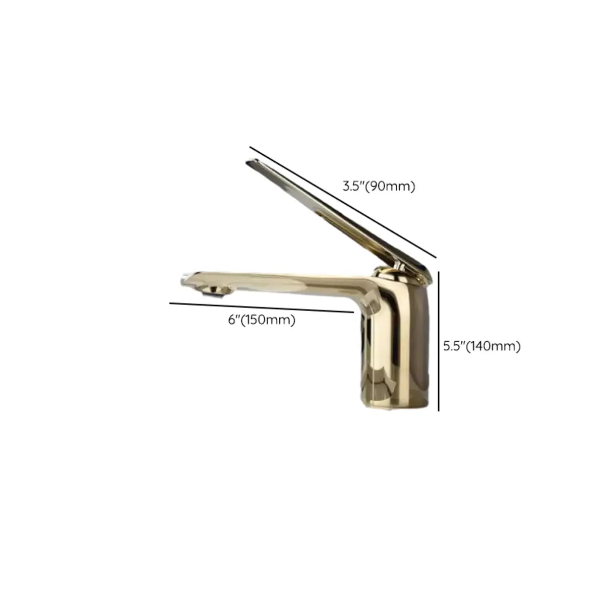 Aerator Included Copper Silver Bathroom Sink Faucet Image - 24