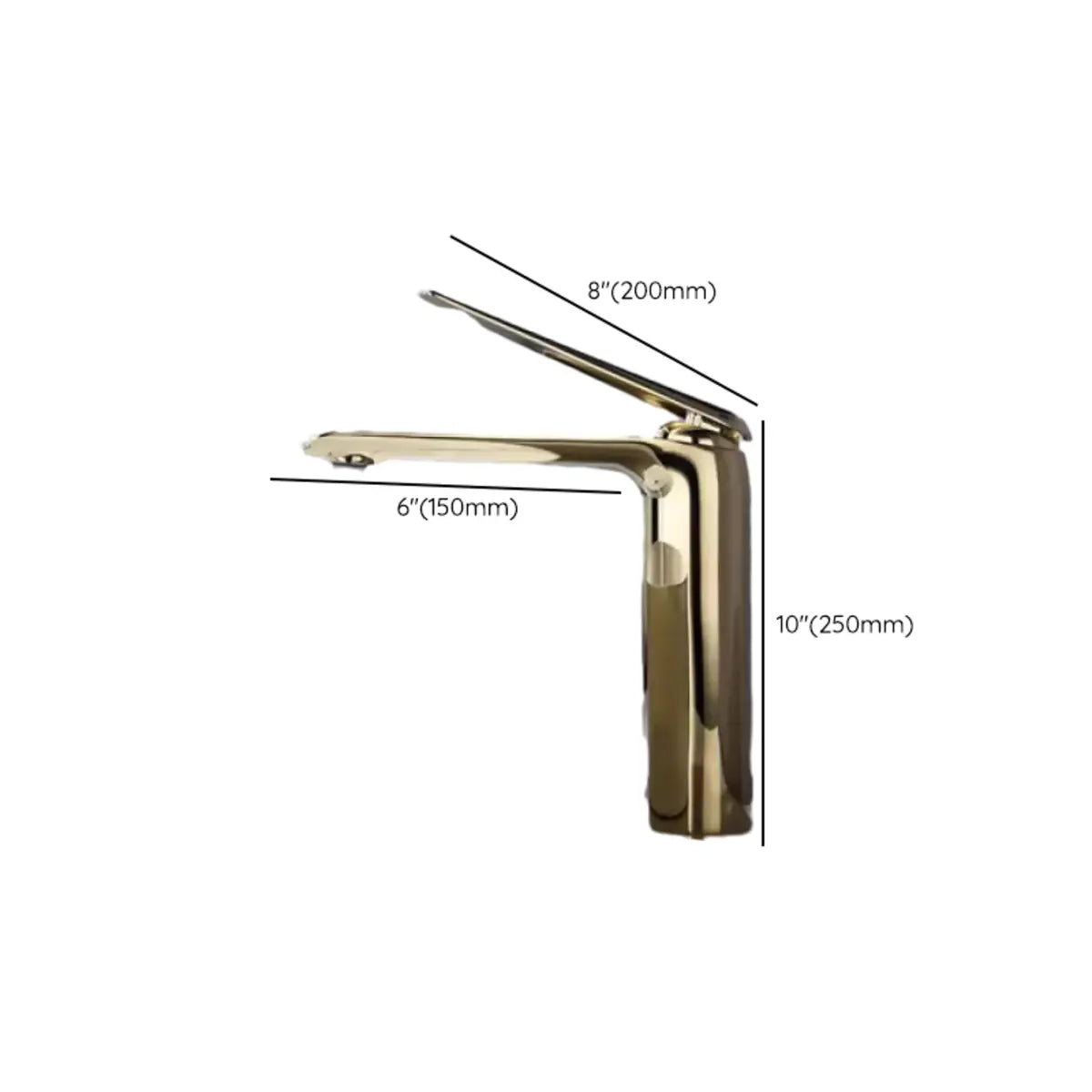 Aerator Included Copper Silver Bathroom Sink Faucet Image - 25