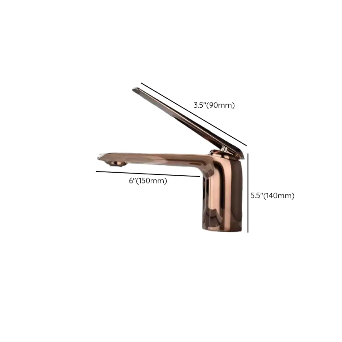 Aerator Included Copper Silver Bathroom Sink Faucet Image - 26