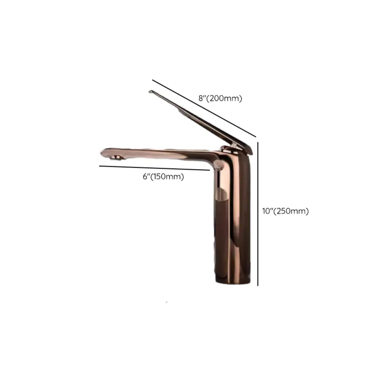 Aerator Included Copper Silver Bathroom Sink Faucet Image - 27