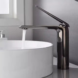 Aerator Included Copper Silver Bathroom Sink Faucet Image - 5